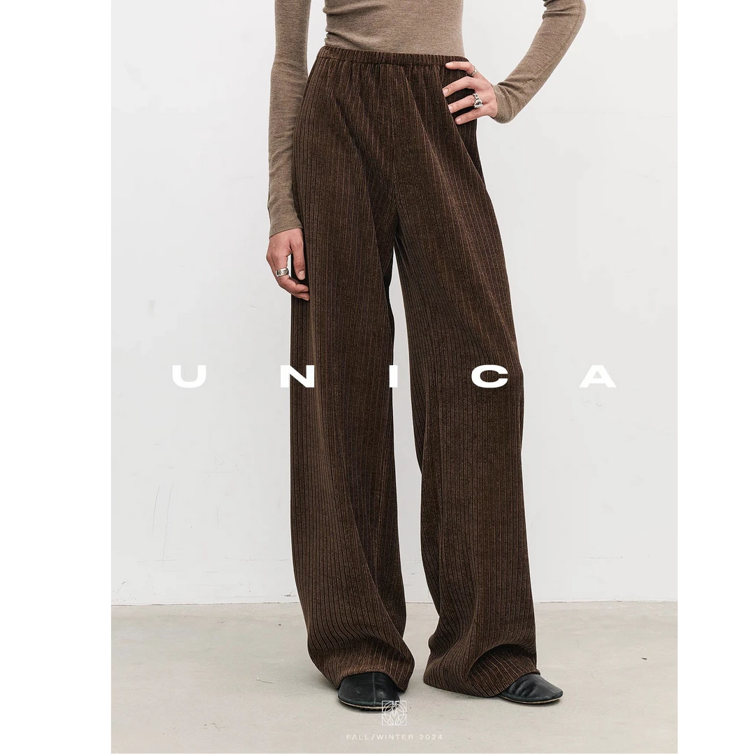 UNICA/强推一条过冬_不规则坑条灯芯绒显瘦百搭秋冬空气裤