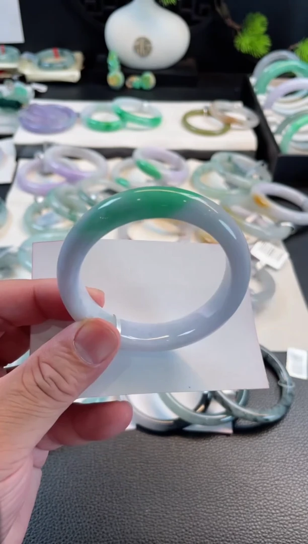 未镶嵌手镯翡翠40号 55正圈