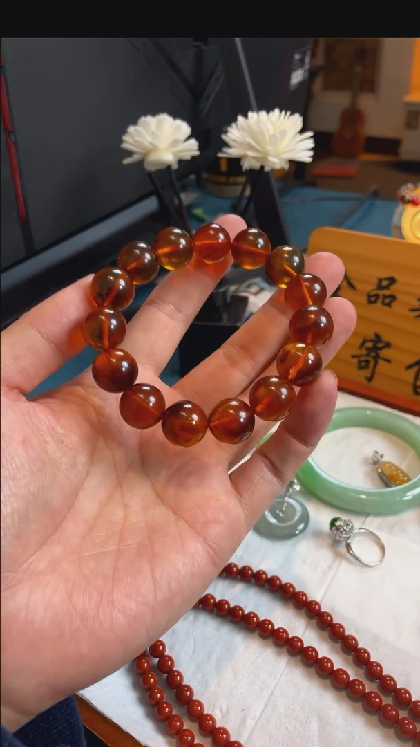 未镶嵌定制琥珀1888号14mm