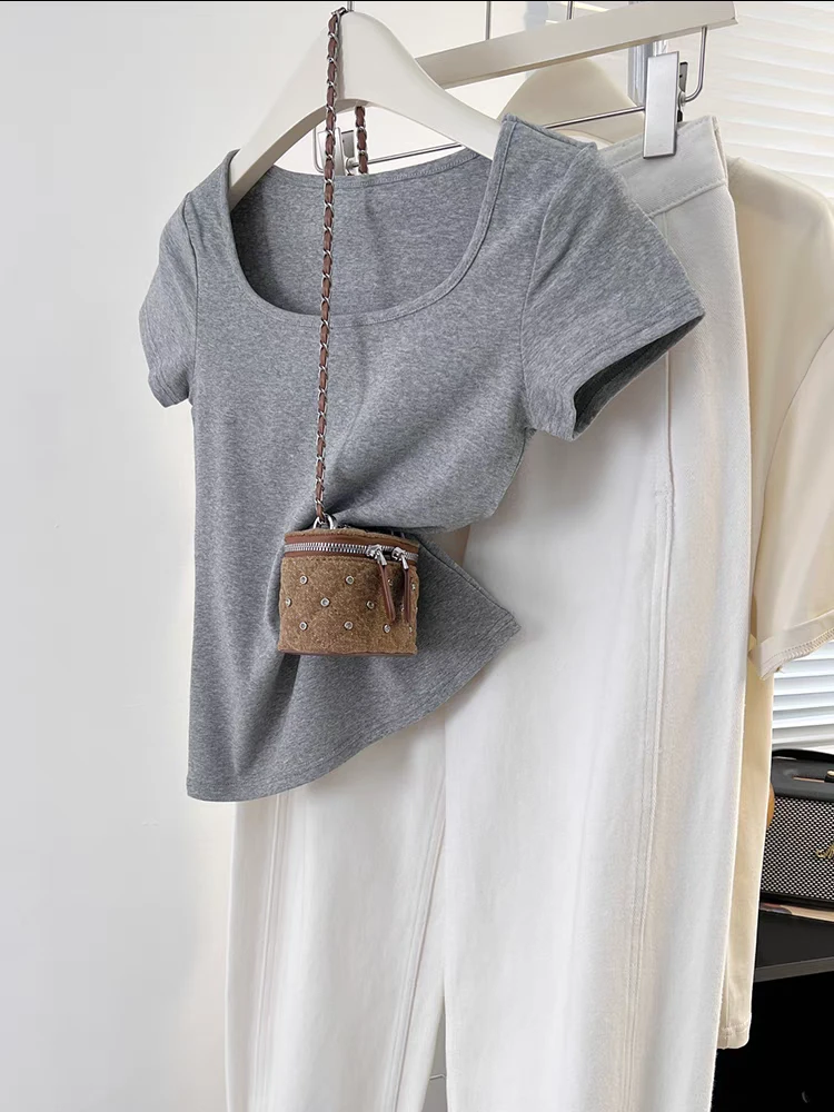 灰色夹棉小香风外套女2024新款秋冬季名媛加厚小个子短款毛呢外套