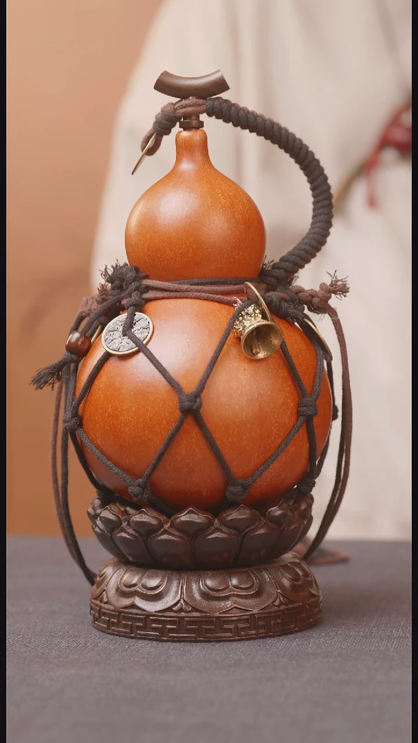 1391号链接精品大漆葫芦现货现发[一物一拍]不包含莲花底座