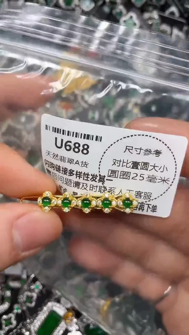 颈饰未镶嵌翡翠U688发夹