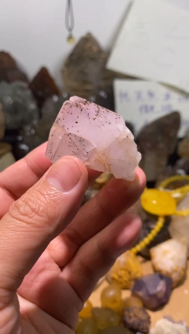 水晶珠宝半成品未镶嵌49号粉紫花园+毒液+隐山