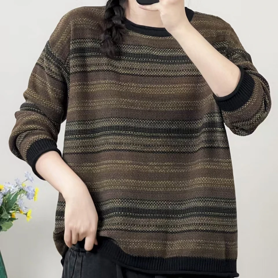 15444新款春秋休闲减龄宽松显瘦百搭毛衣