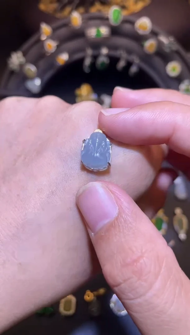 吊坠(不含链)银S925镶嵌翡翠1