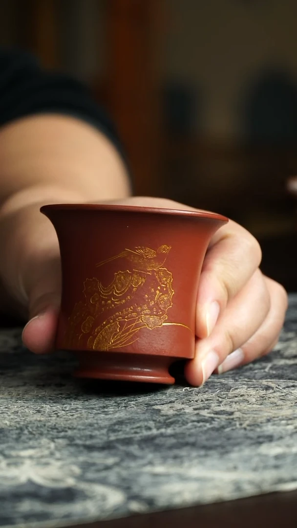 茶杯紫砂44号 朱泥特惠系列 宜兴紫砂原矿作品