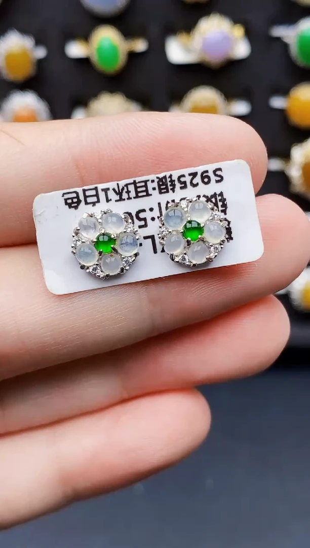 银S925镶嵌戒指翡翠3226