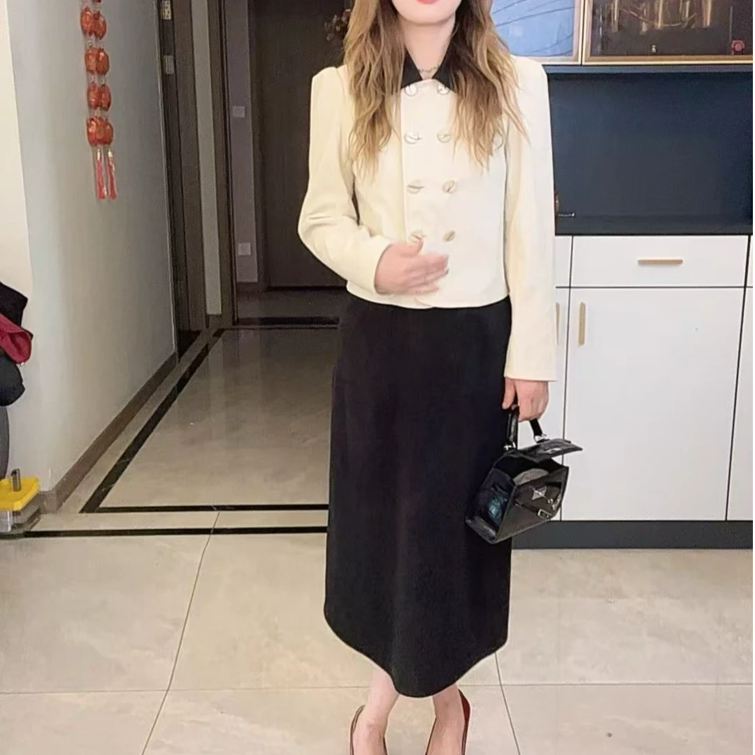 2025新款爆款洋气减龄流行时尚小香风上衣裙子女两件套