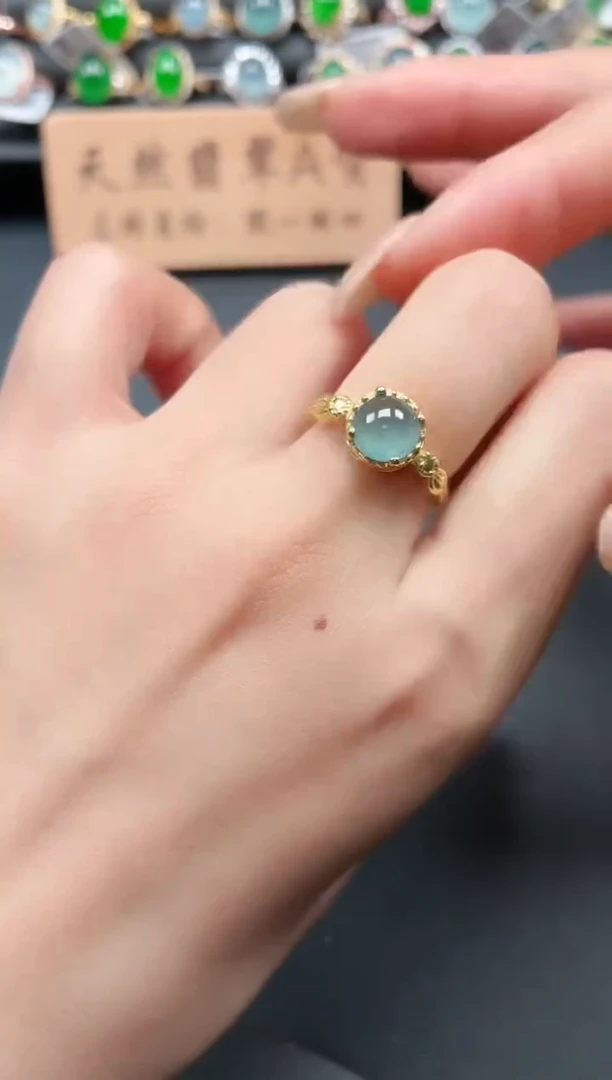 银S925镶嵌戒指翡翠111111