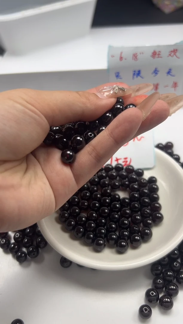 未镶嵌颈饰石榴石w205石榴石8mm*5颗