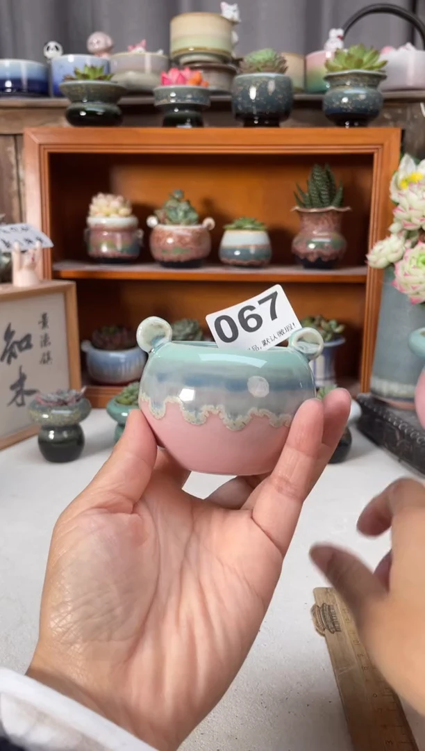 瓷片067知木小芳花盆