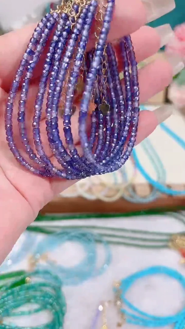 手链银S925镶嵌尖晶石深紫49