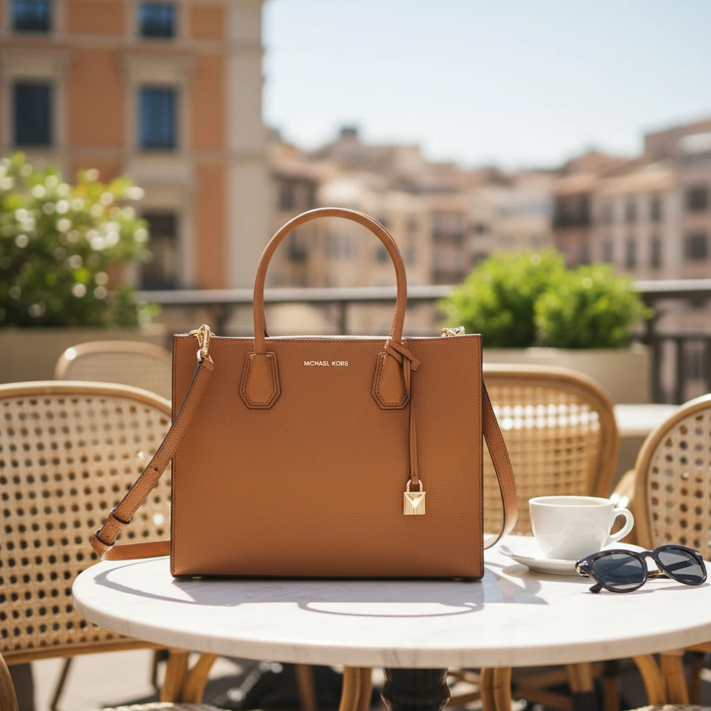 95新 MICHAEL KORS/迈克高仕  棕色手提斜挎包 1846 8992