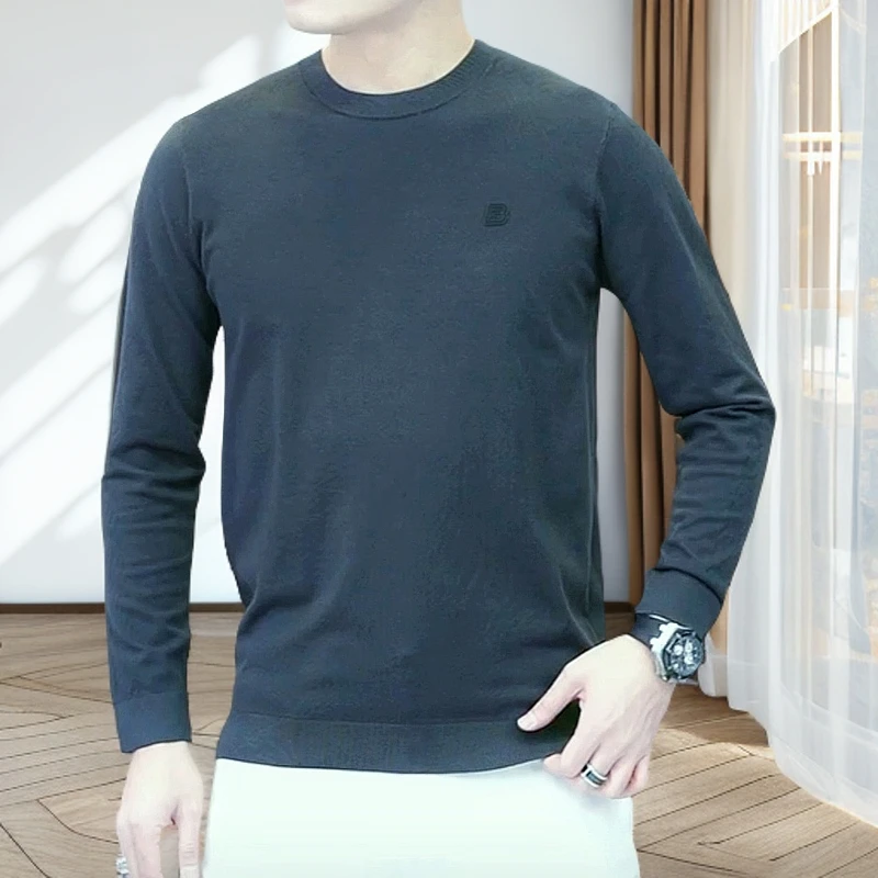 男士春款圆领针织T恤