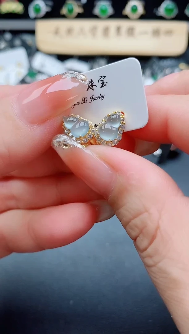 银S925镶嵌戒指翡翠1