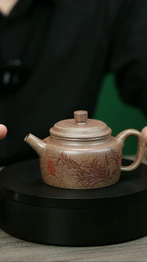 茶壶紫砂风**沙H2181李琴竹刻德中
