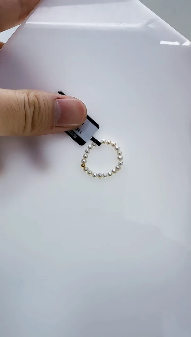 18K金镶嵌淡水珍珠DA b499 戒指3