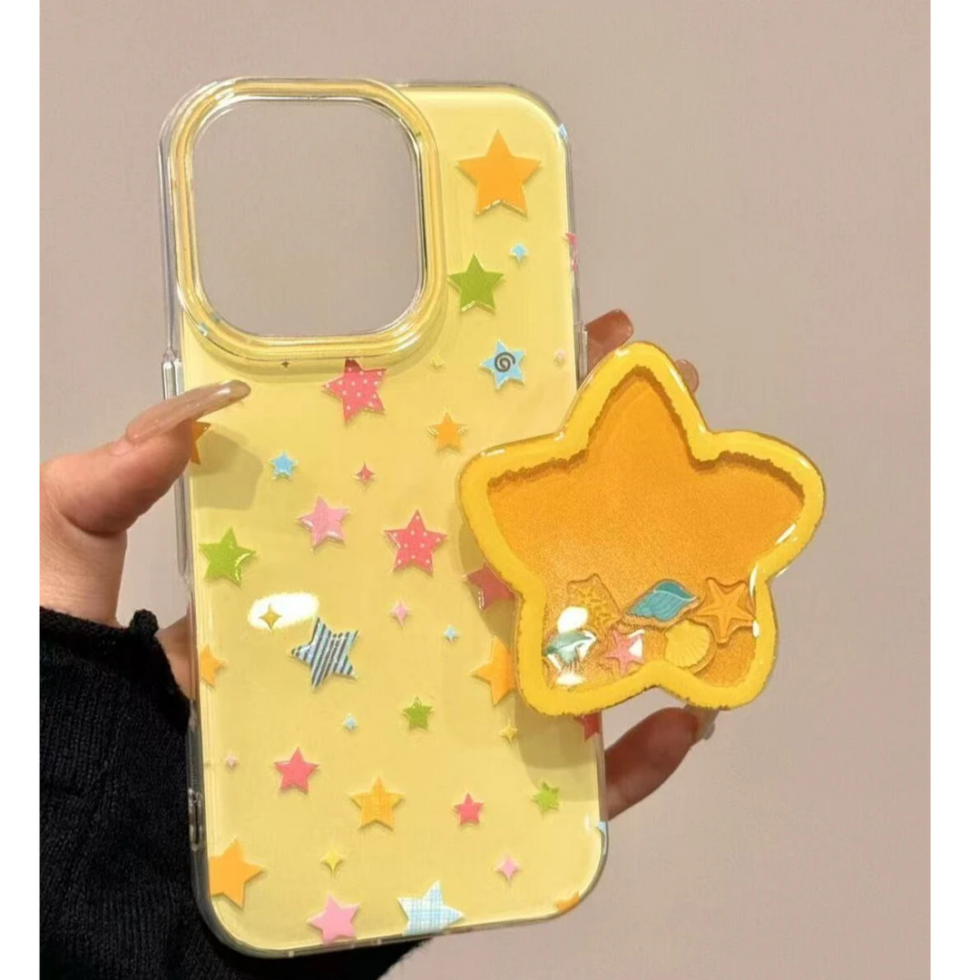 满屏彩色星星适用iPhone16PRO手机壳华为oppo小米vivo新款一加软