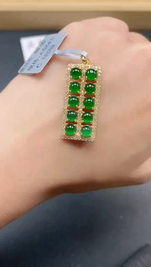 银S925镶嵌戒指翡翠111