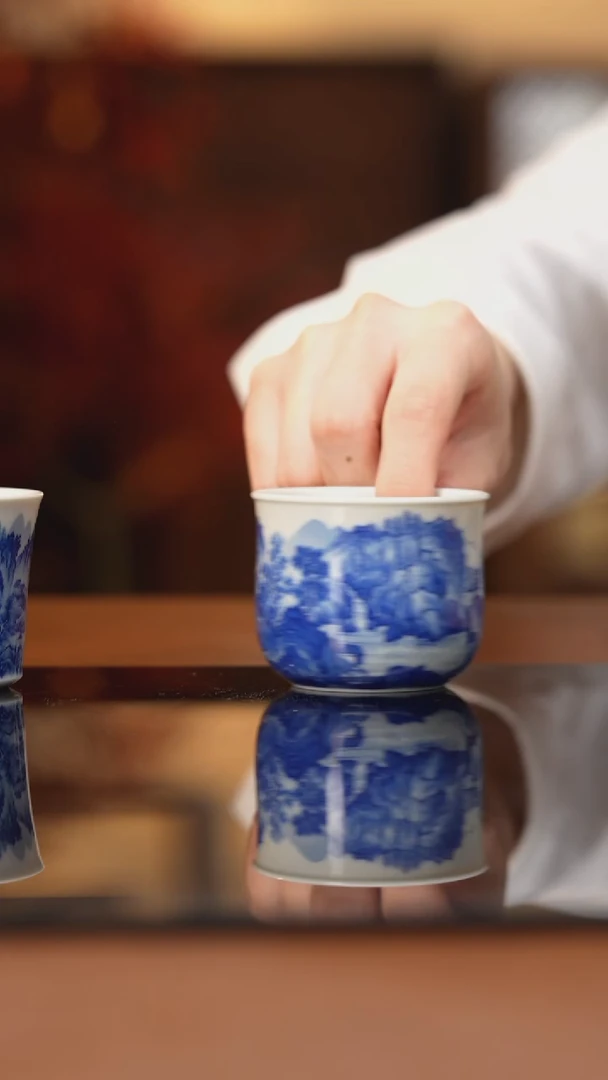 杯蝈**来看山柴窑青花山水