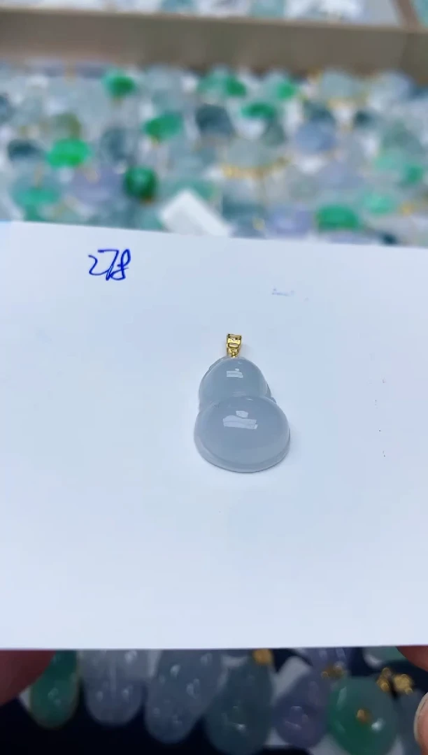 【闪购商品】翡翠颈饰18K金镶嵌天然翡翠A货