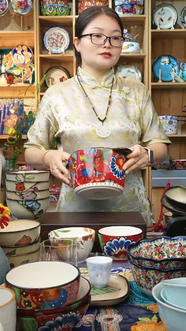 瓷片小可陶瓷高温餐具汤碗一个
