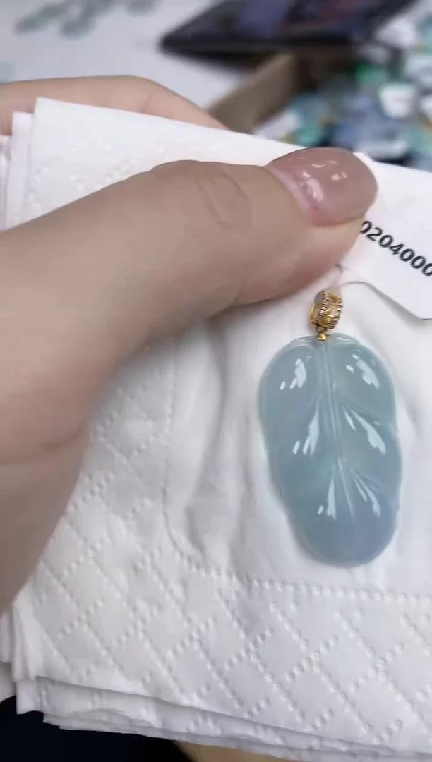 【闪购商品】翡翠颈饰18K金镶嵌天然缅甸翡翠A货