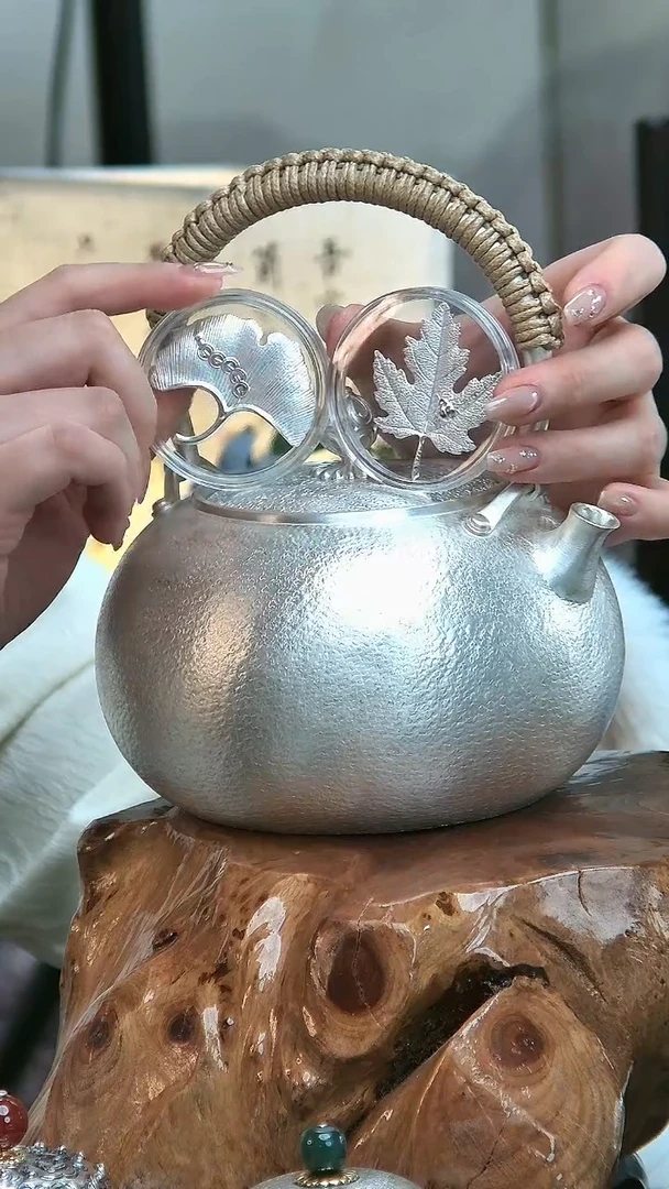 无足银素银烧水壶-413.6g
