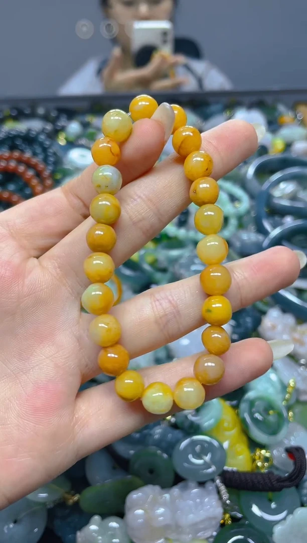 颈饰未镶嵌翡翠7MM/ N /翡翠A货，一件也是批发价