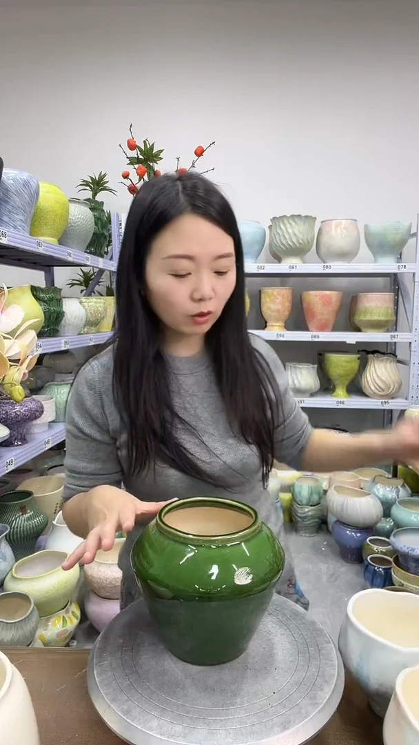 12.5陶瓷花盆直播链接高.     16 口    11