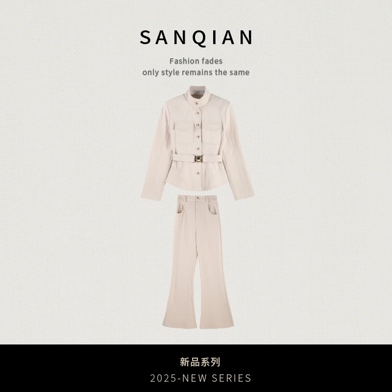 SANOIAN·宋三千【233】百搭优雅立领短款时尚套装HBBC641212 nnassa