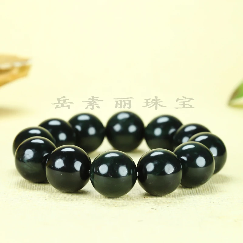 天然  药王石蛇纹石玉 卡20大手串  图片为参考图