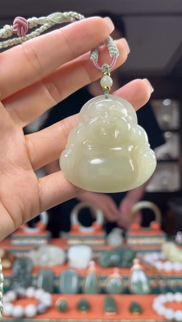 和田玉未镶嵌颈饰佩佩45mm左右