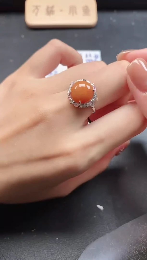 银S925镶嵌戒指翡翠51151