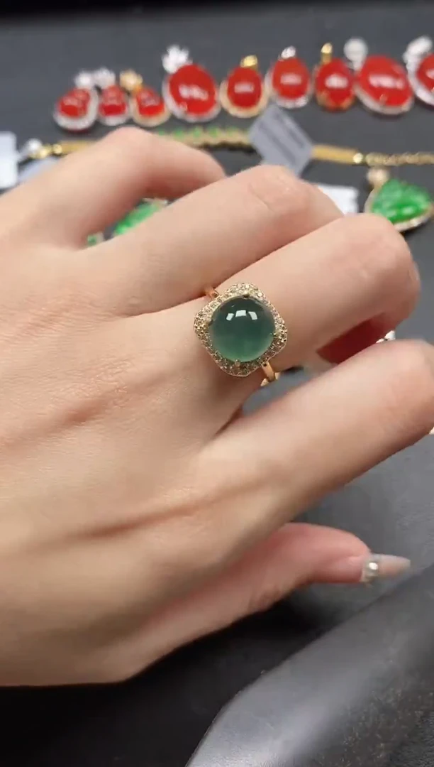 银S925镶嵌戒指翡翠54151