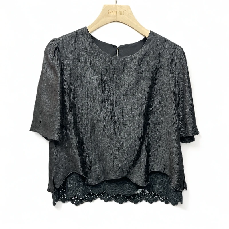 【T恤】水映 夏款短袖蕾丝小衫T恤 x2579 495