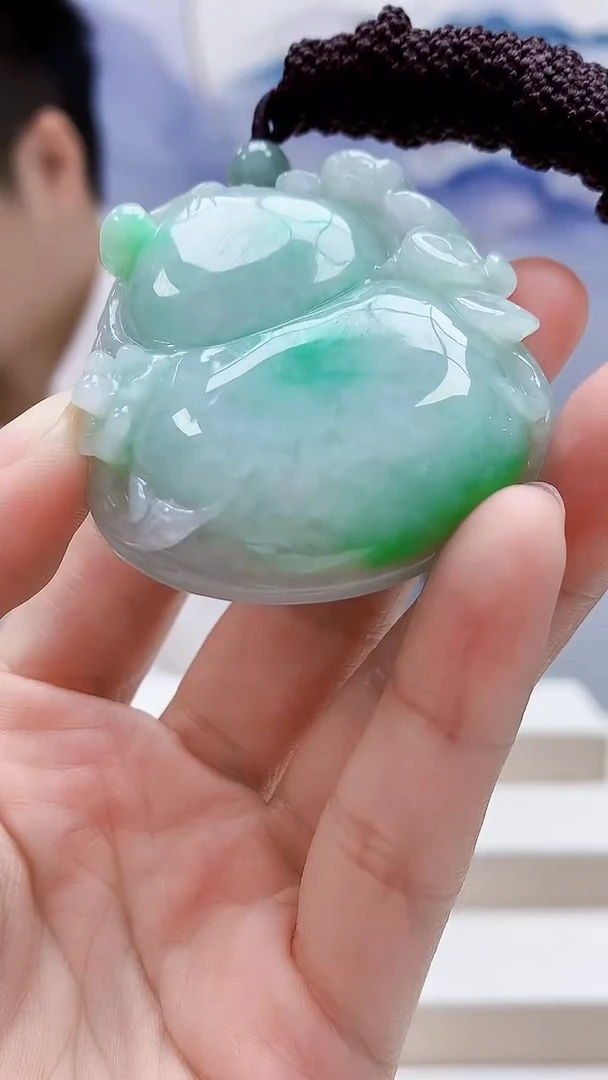 未镶嵌定制翡翠5028lr-毛货挂件53