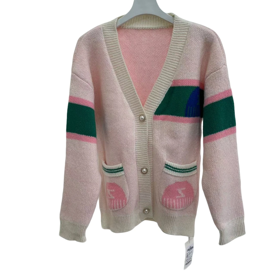 073糯软宽松中长毛衣开衫外套