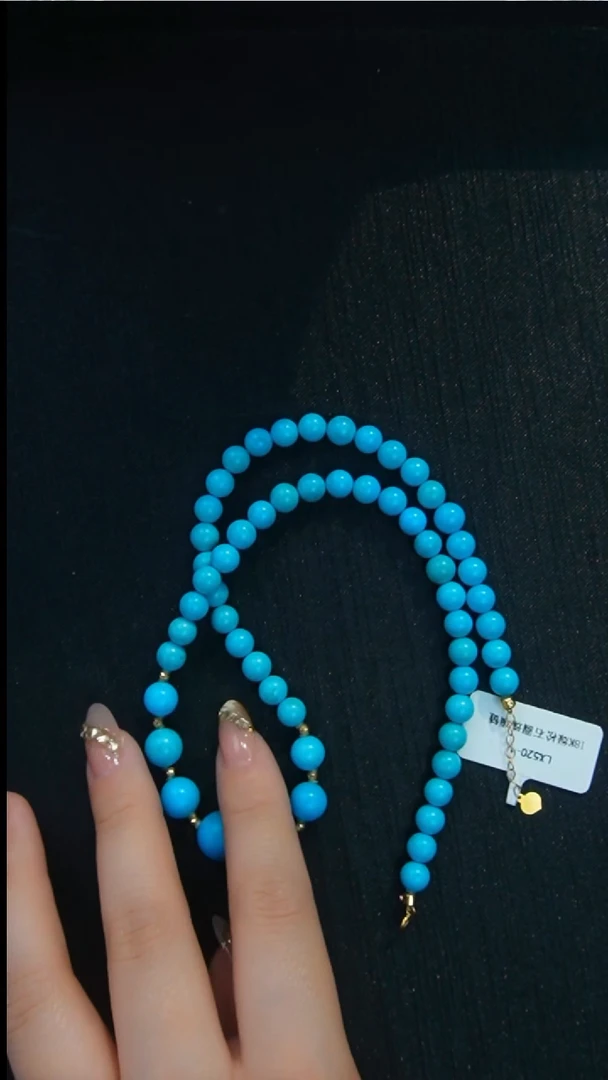 18K金镶嵌绿松石项链发货一件