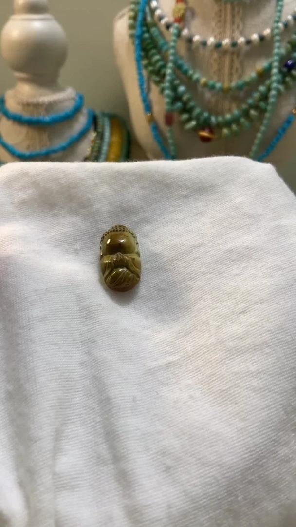 未镶嵌绿松石珠宝奇石18*10mm无相佛