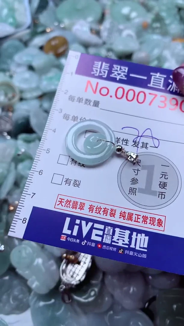 翡翠未镶嵌吊坠(不含链)7390