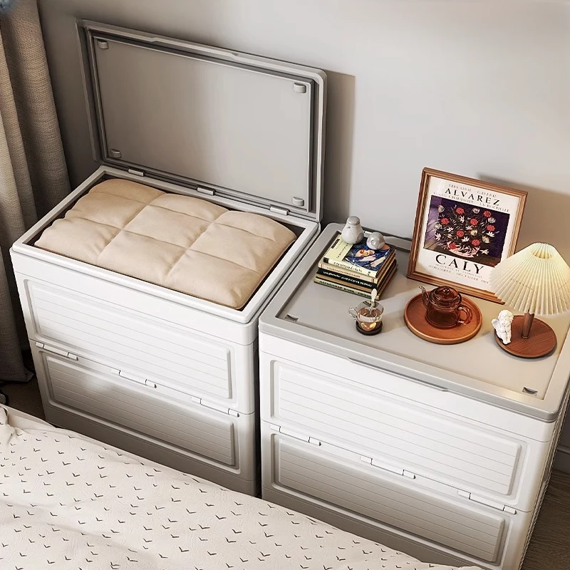 翻盖衣服收纳箱大容量超大家用折叠带盖整理箱零食玩具书本储物柜