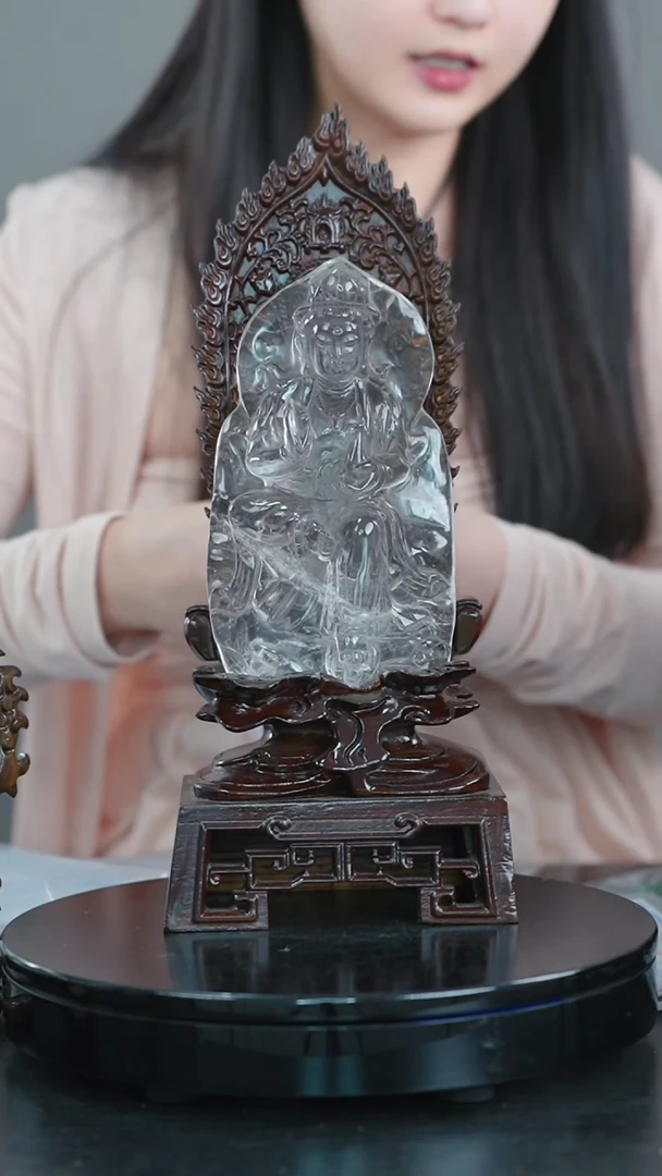 粉*一观音摆件一物一证 铜宝艺收藏 精品专场