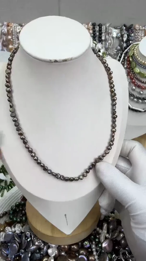 颈饰银S925镶嵌淡水珍珠12