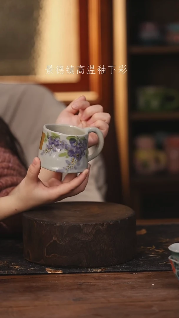 陶瓷景德镇高温釉下手绘陶瓷@L080@