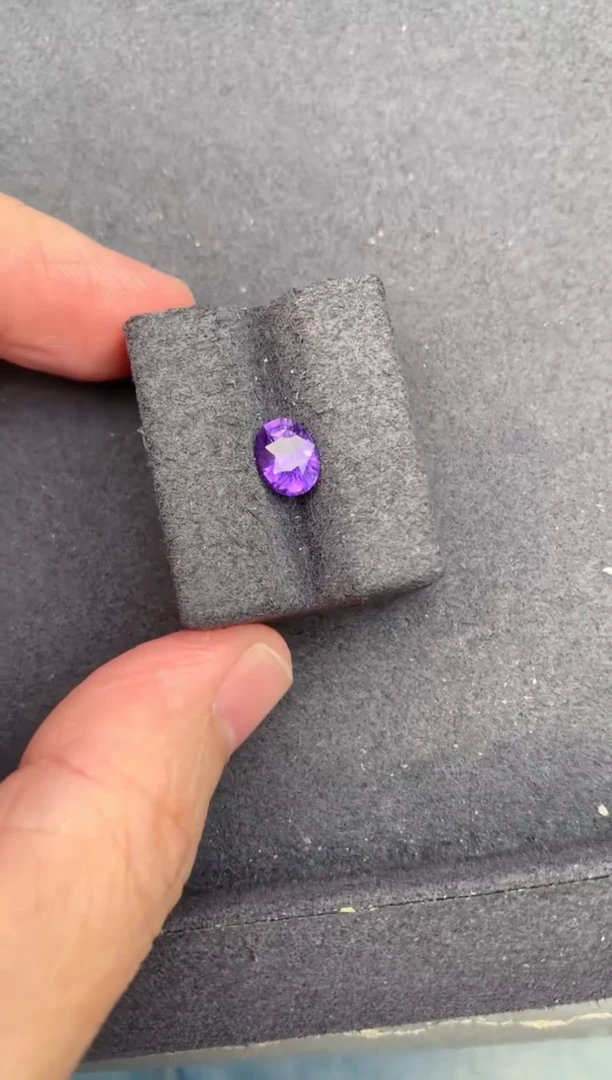 裸石彩色蓝宝石1.18ct 无烧紫蓝宝 定制 BA