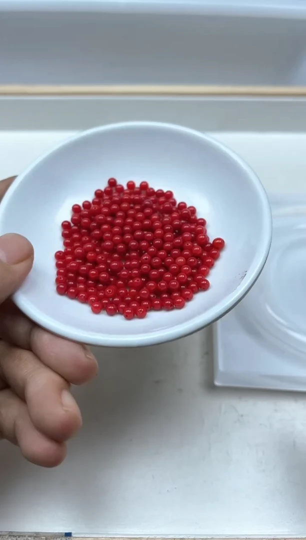 南红玛瑙散珠未镶嵌B473 锦红南红4mm50个15元