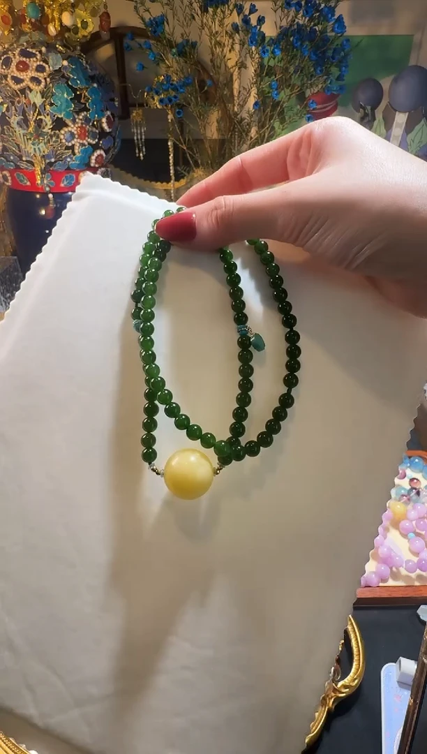 【闪购商品】和田玉（碧玉）手串未镶嵌碧玉手串