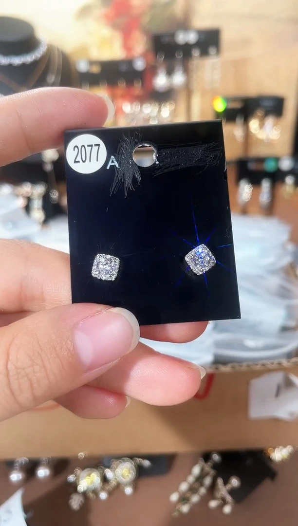 合金925银锆石豆2077