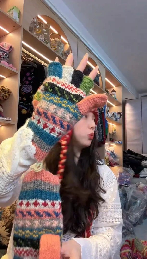 羊毛无**雨百羊毛手套B934